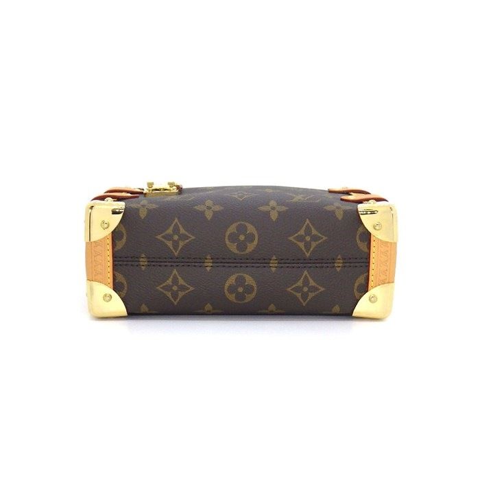 Louis Vuitton Handbag Side Trunk Brown Monogram Canvas Leather Gold — view 4