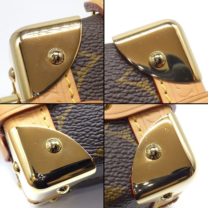 Louis Vuitton Handbag Side Trunk Brown Monogram Canvas Leather Gold — view 8