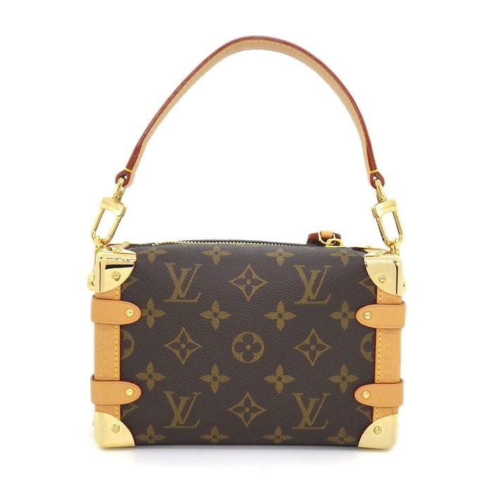 Louis Vuitton Handbag Side Trunk Brown Monogram Canvas Leather Gold — view 2
