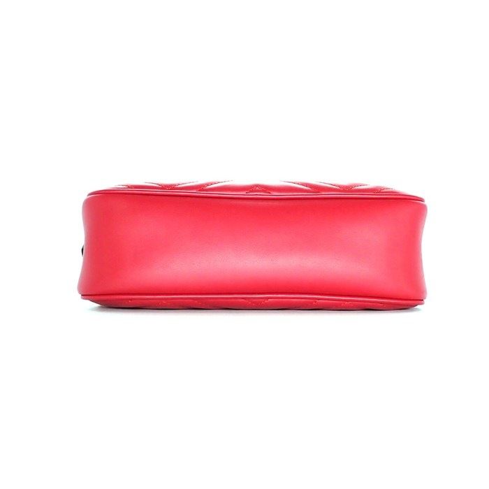 Gucci Shoulder Bag GG Marmont Small Hibisca Red Leather — view 4