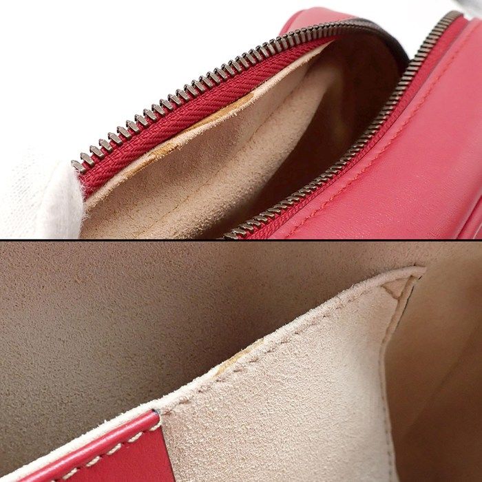 Gucci Shoulder Bag GG Marmont Small Hibisca Red Leather — view 8