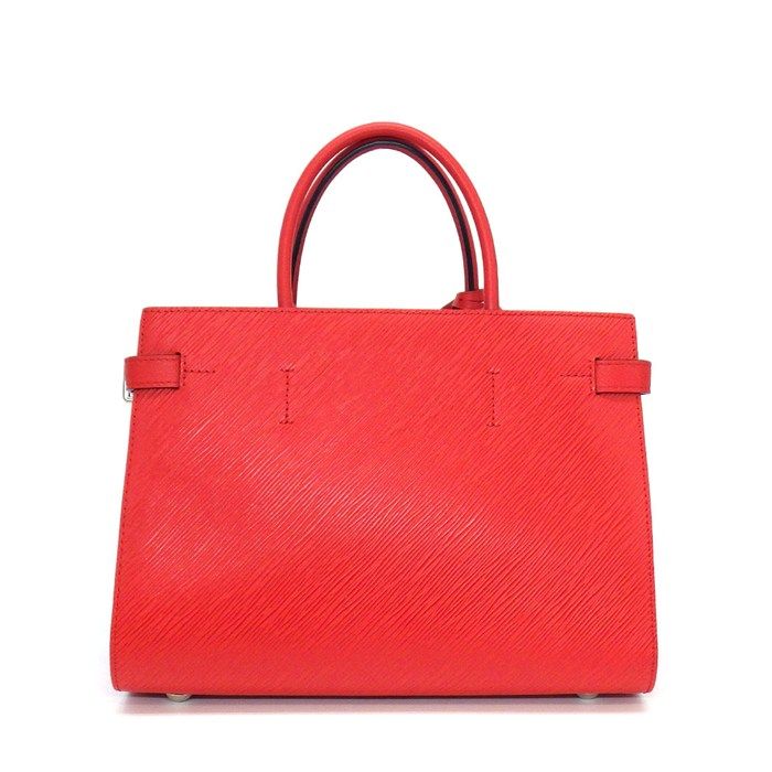 Louis Vuitton Handbag Twist Tote Coquelicot Navy Epi Leather Silver — view 2