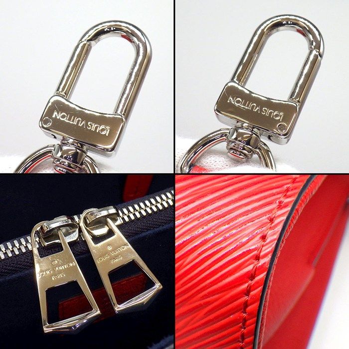 Louis Vuitton Handbag Twist Tote Coquelicot Navy Epi Leather Silver — view 7