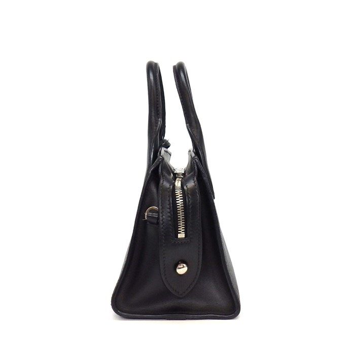 Prada Shoulder Bag Kristen Black Saffiano Leather Silver — view 3