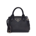 Prada Shoulder Bag Kristen Black Saffiano Leather Silver