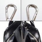 Prada Shoulder Bag Kristen Black Saffiano Leather Silver — view 7