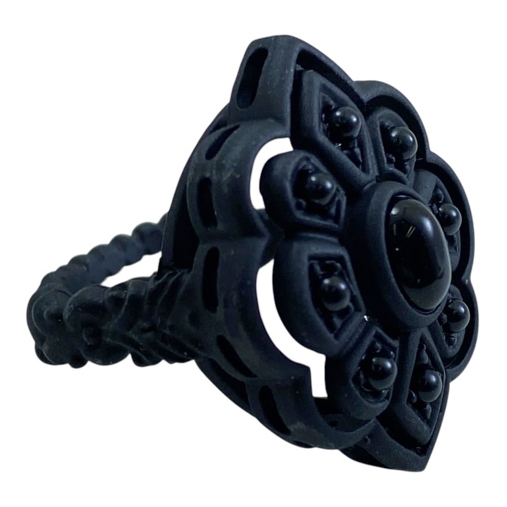 Gucci Ring Flower Motif Michele Era Stone Black — view 6