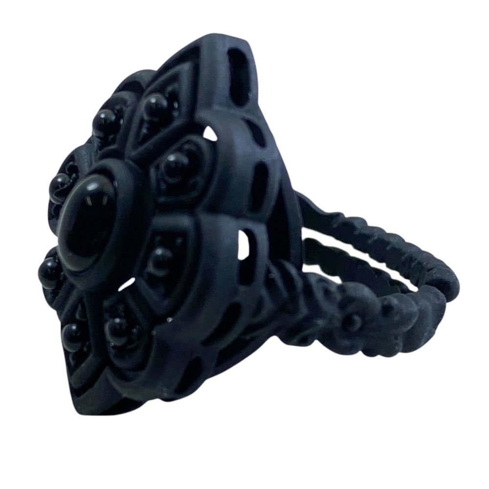 Gucci Ring Flower Motif Michele Era Stone Black — view 5
