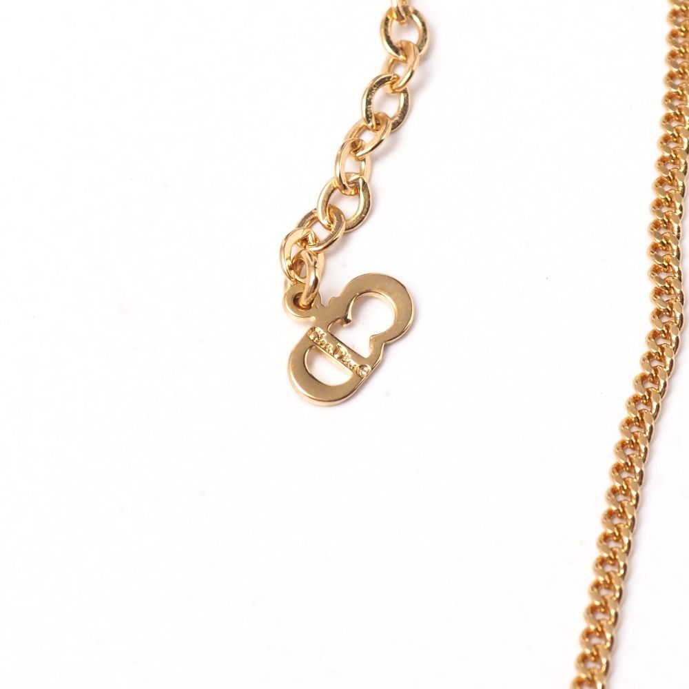 Dior Vintage Necklace Rhinestone Logo — view 5