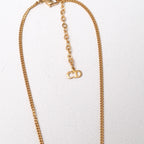 Dior Vintage Necklace Rhinestone Logo — view 4