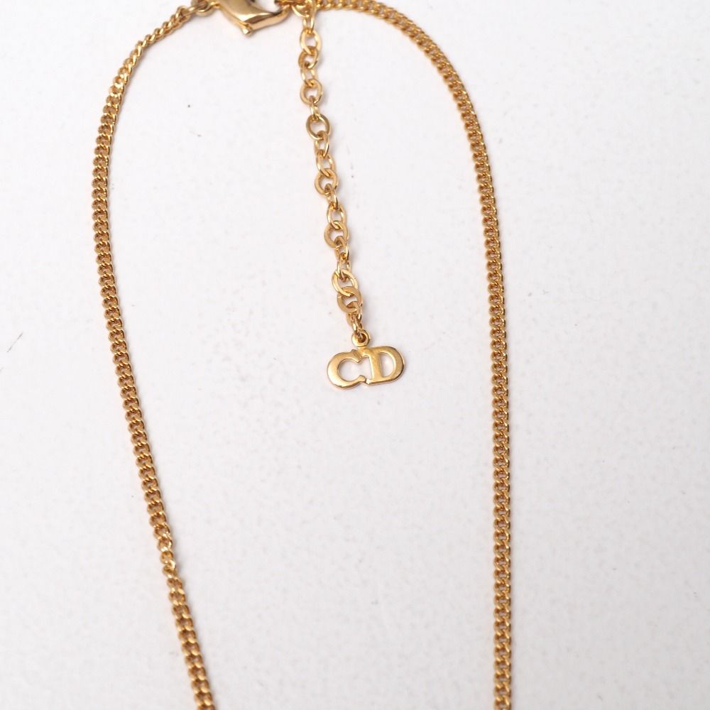 Dior Vintage Necklace Rhinestone Logo — view 4