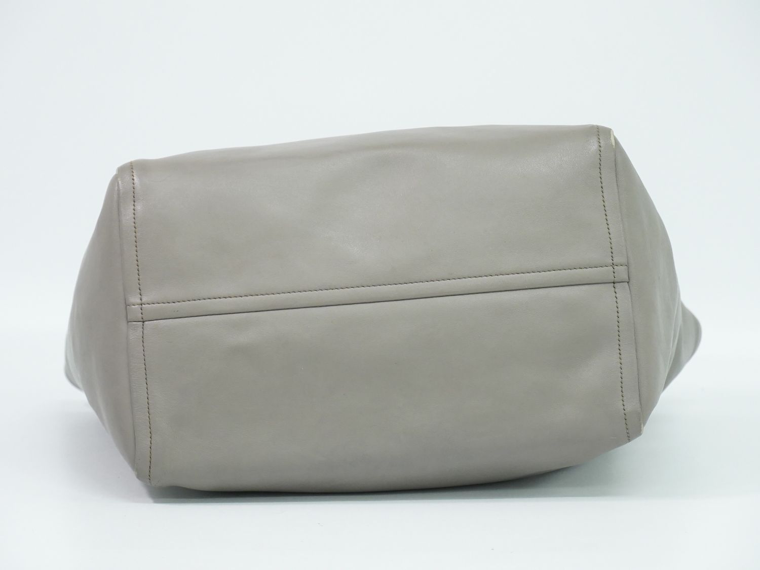 Prada Concept Shoulder Bag Tote Leather Gray — view 3