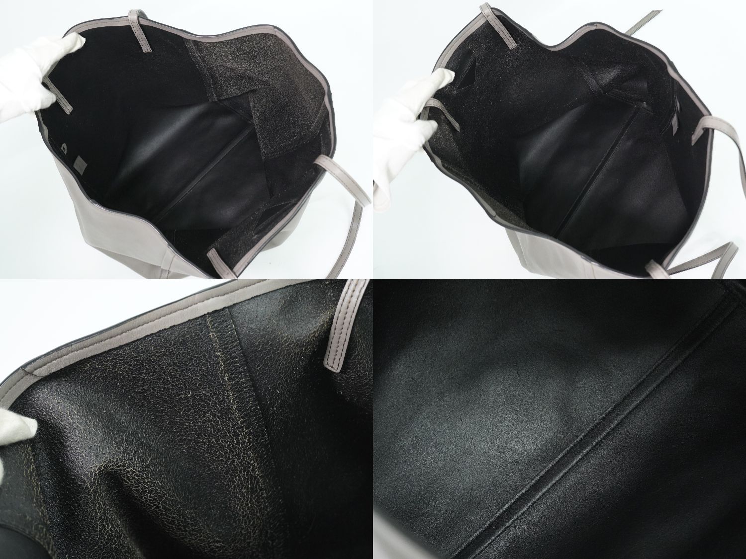 Prada Concept Shoulder Bag Tote Leather Gray — view 8
