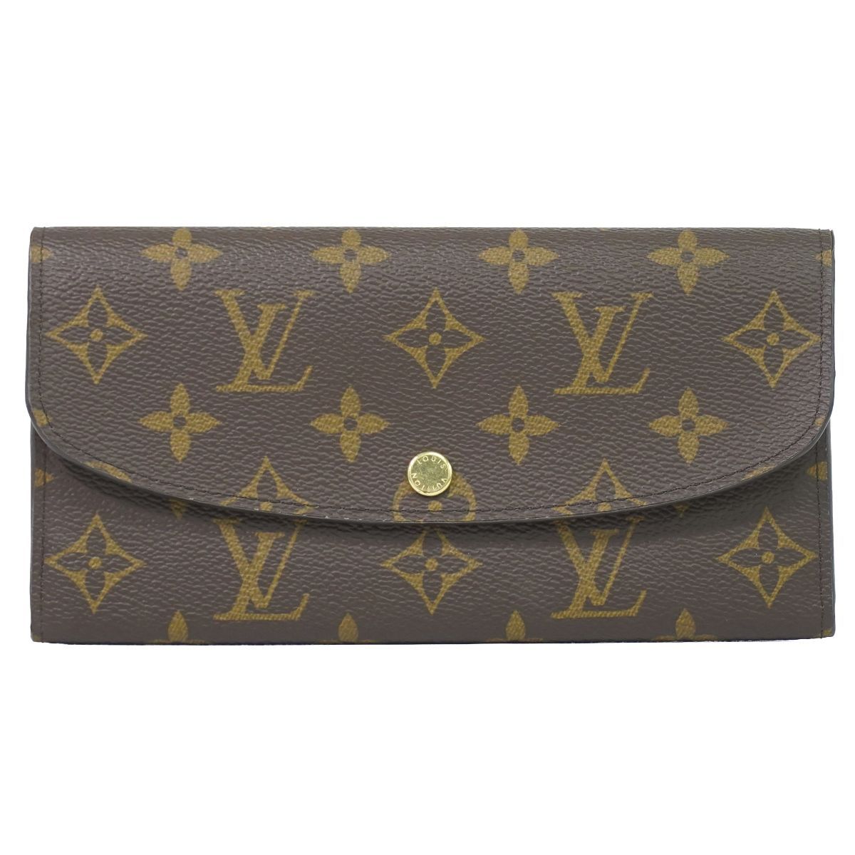 Louis Vuitton LV Portefeuille Emily Monogram Wallet Brown