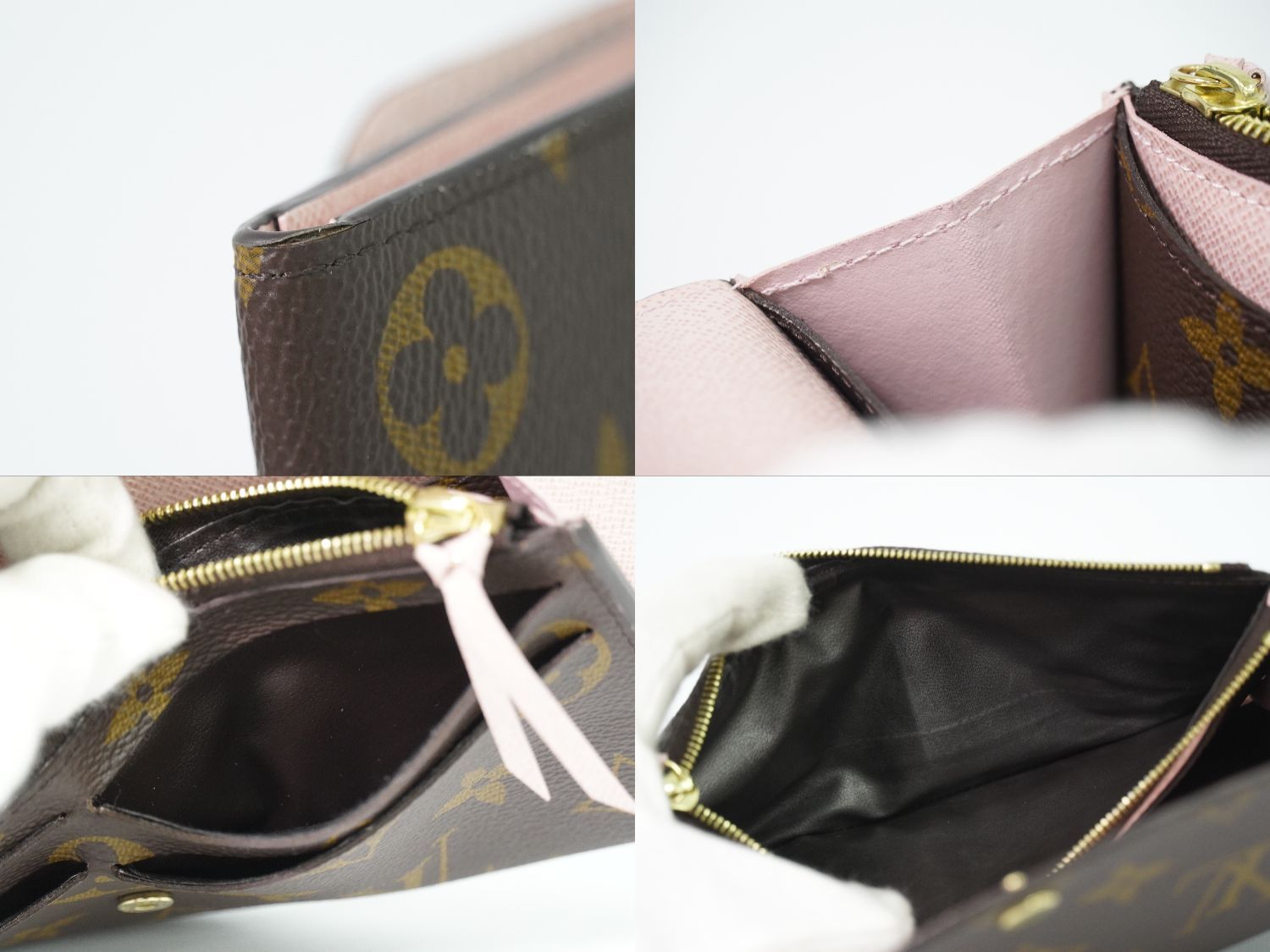 Louis Vuitton LV Portefeuille Emily Monogram Wallet Brown — view 8