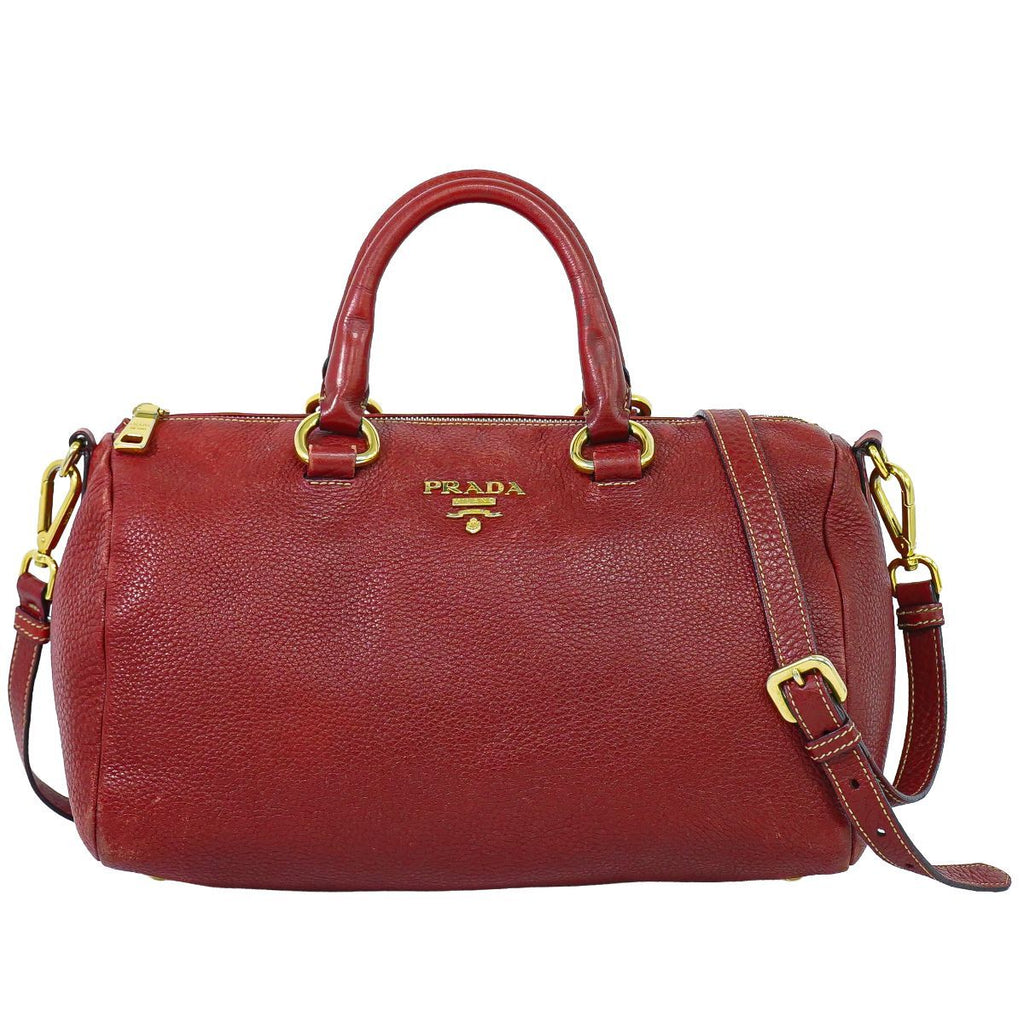 Prada Leather 2-Way Shoulder Bag Mini Pochette