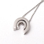 Celine Vintage Necklace Horseshoe Rhinestone 925 Sterling Silver — view 4