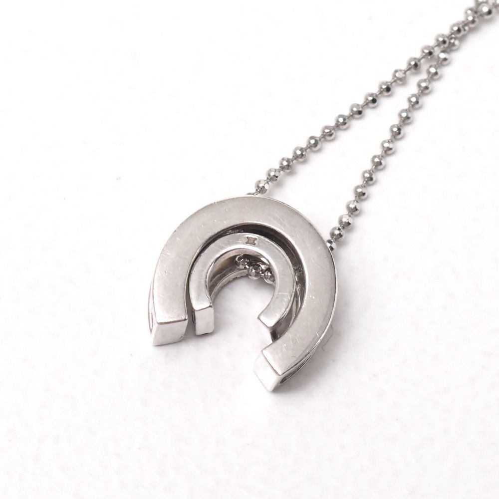 Celine Vintage Necklace Horseshoe Rhinestone 925 Sterling Silver — view 4