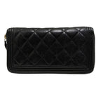 Chanel Zip Around Boy Wallet Caviar Leather — view 2