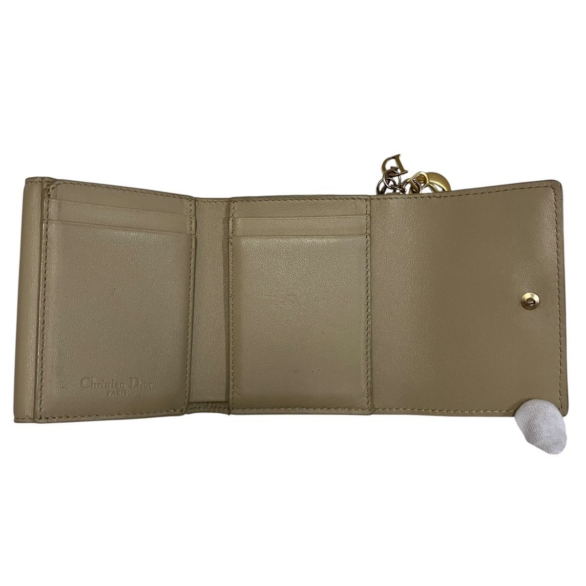 Dior Lotus Wallet Lady Trifold Lambskin — view 3