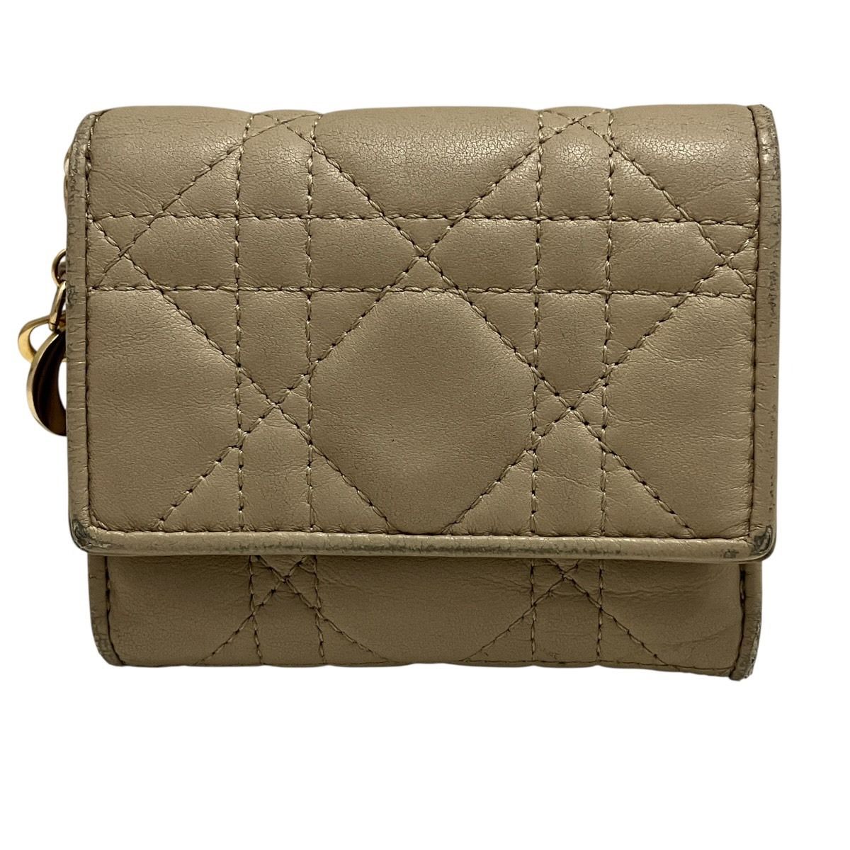 Dior Lotus Wallet Lady Trifold Lambskin