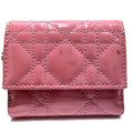 Dior Lotus Wallet Trifold Patent Leather