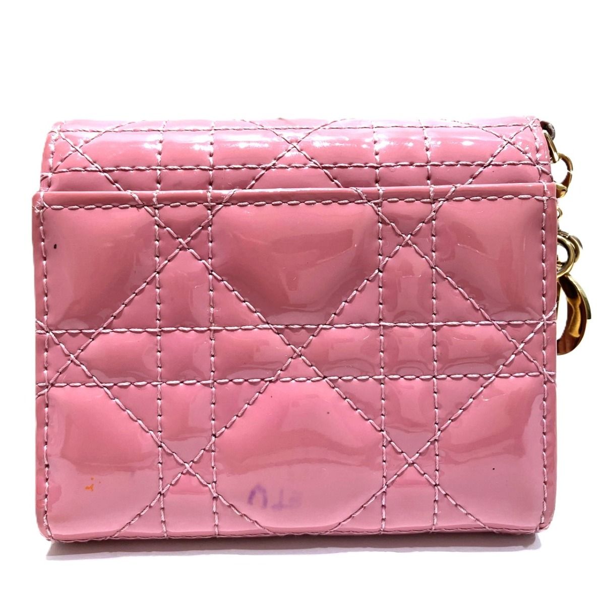 Dior Lotus Wallet Trifold Patent Leather — view 2