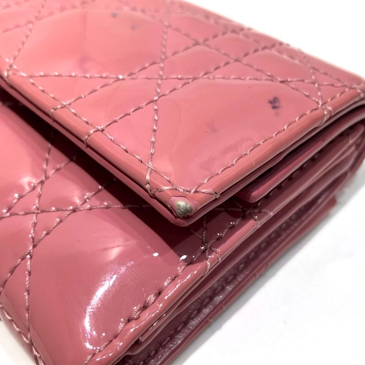 Dior Lotus Wallet Trifold Patent Leather — view 8