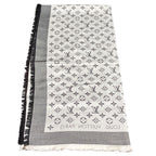 Louis Vuitton Monogram Shawl Silk Wool Scarf — view 8