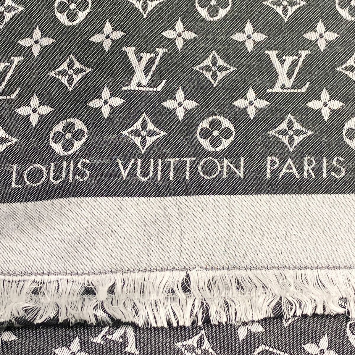 Louis Vuitton Monogram Shawl Silk Wool Scarf — view 6