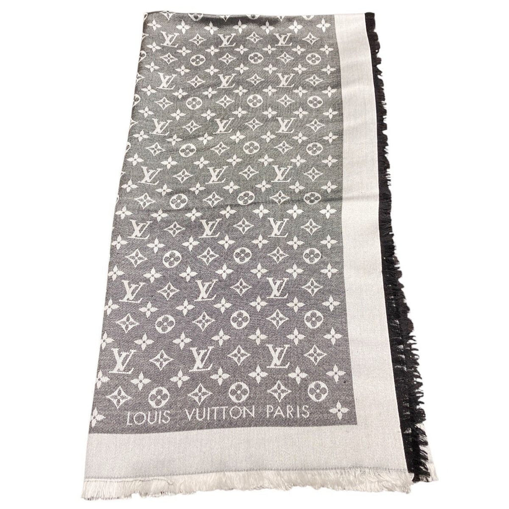 Louis Vuitton Monogram Shawl Silk Wool Scarf — view 3