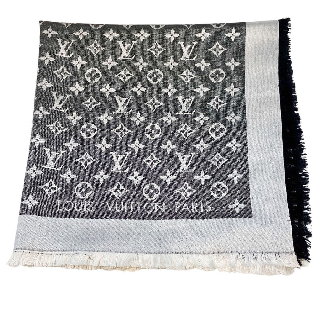Louis Vuitton Monogram Shawl Silk Wool Scarf — view 2