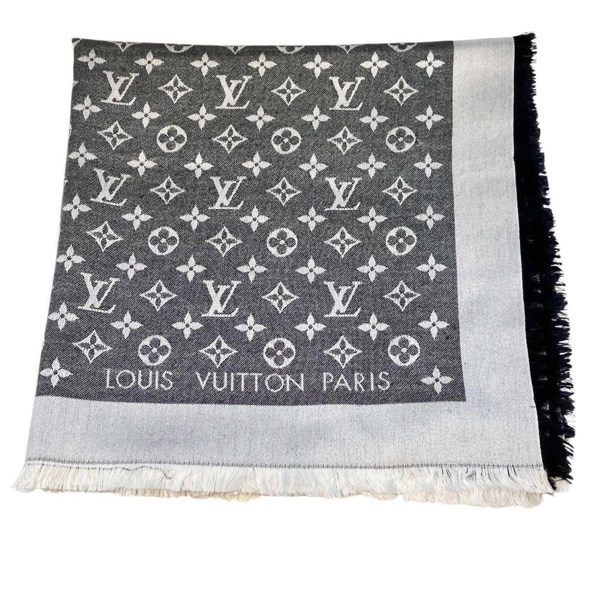 Louis Vuitton Monogram Shawl Silk Wool Scarf — view 2