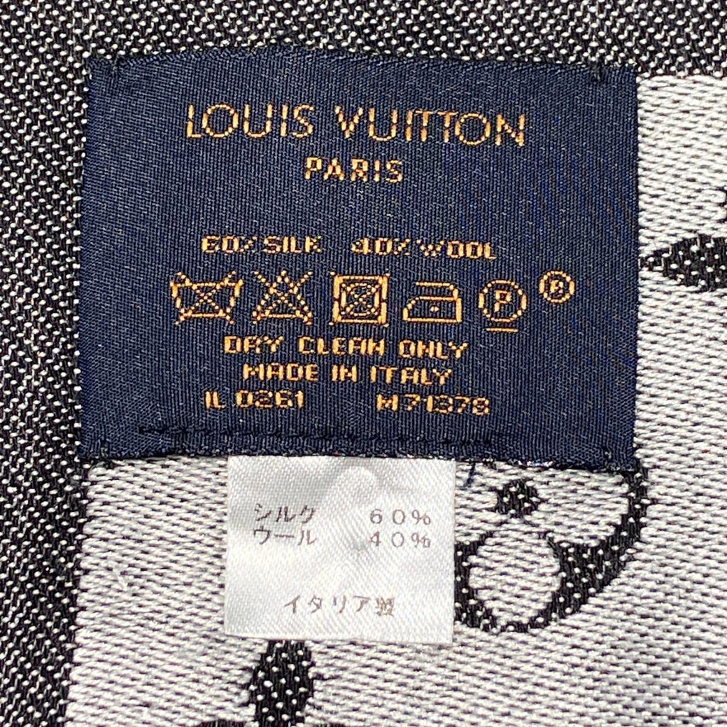 Louis Vuitton Monogram Shawl Silk Wool Scarf — view 4