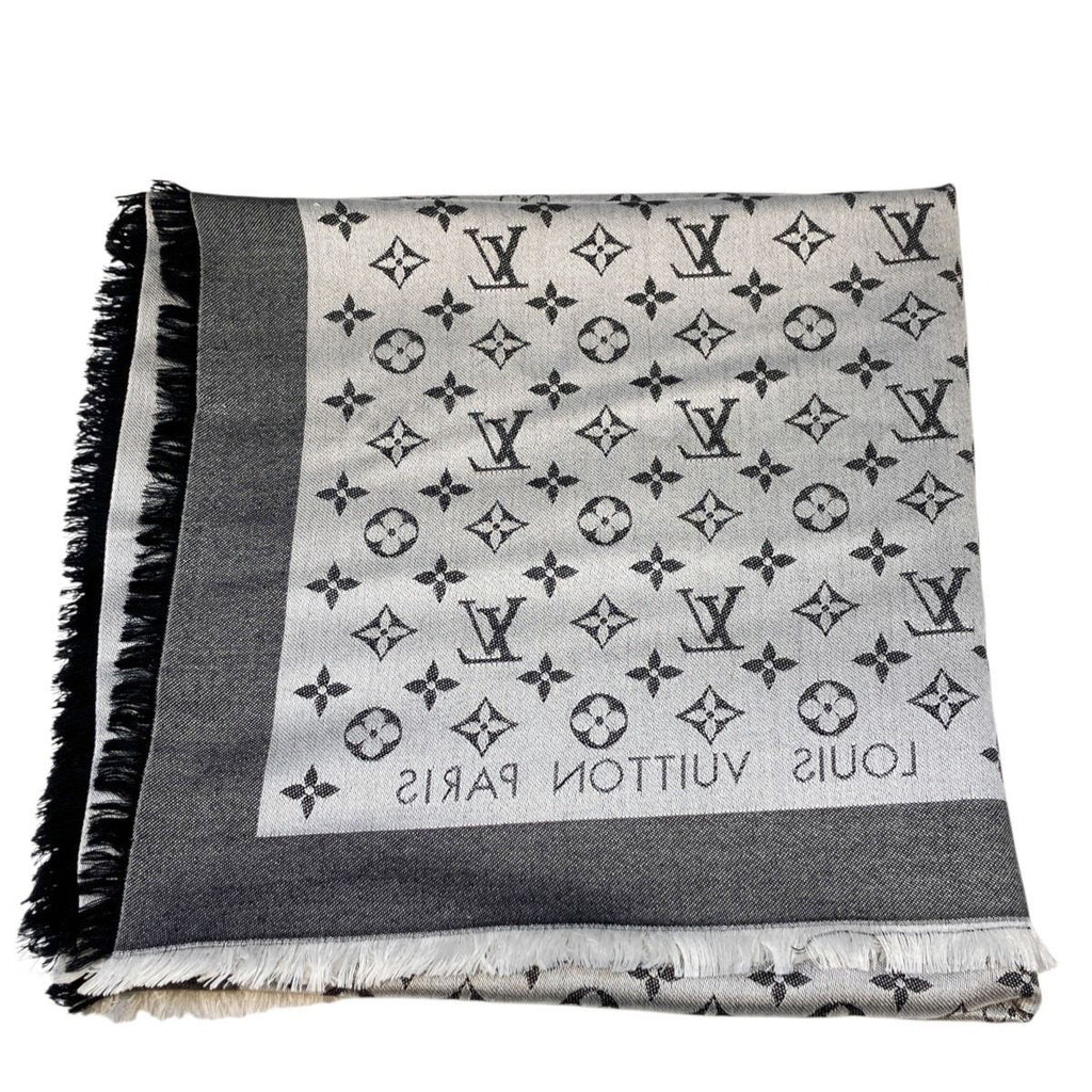 Louis Vuitton Monogram Shawl Silk Wool Scarf — view 7