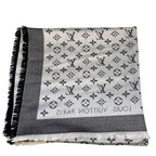 Louis Vuitton Monogram Shawl Silk Wool Scarf — view 7