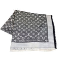 Louis Vuitton Monogram Shawl Silk Wool Scarf