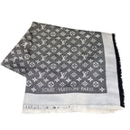 Louis Vuitton Monogram Shawl Silk Wool Scarf