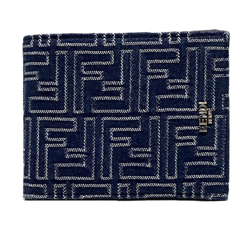 Fendi Bifold Wallet Leather Fabric