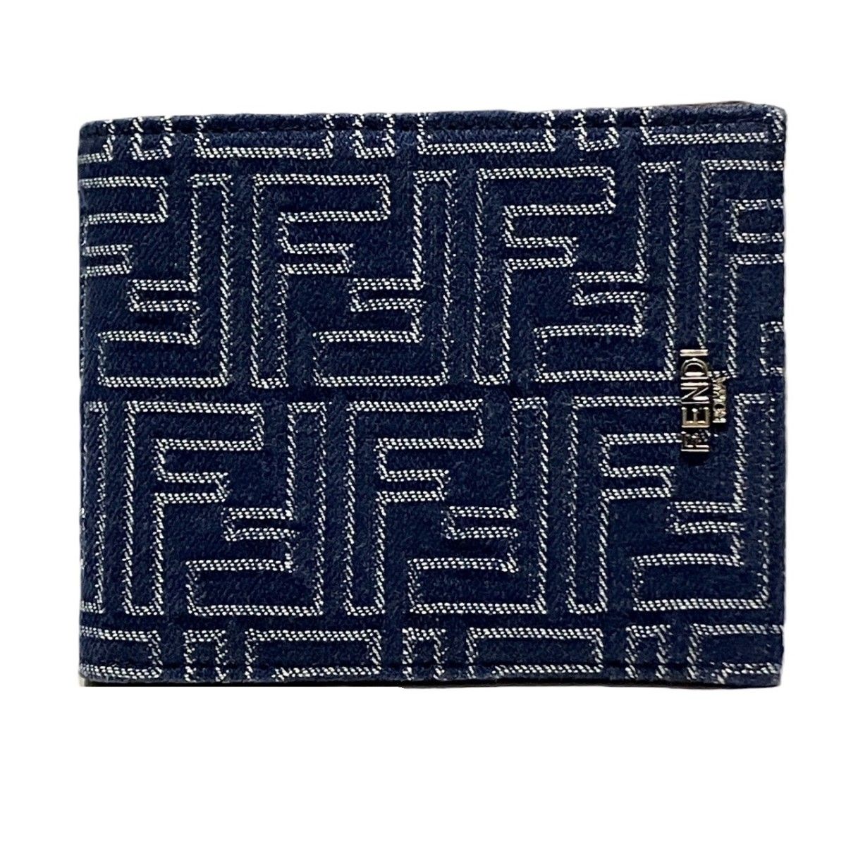 Fendi Bifold Wallet Leather Fabric