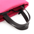 Prada Tessuto Soft Tote 2-Way Shoulder Bag Nylon Leather Pink Black Silver — view 4