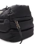 Prada Bomber Triangle Logo Tote 2-Way Shoulder Bag Nylon Leather Nero Black — view 7