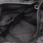 Prada Bomber Triangle Logo Tote 2-Way Shoulder Bag Nylon Leather Nero Black — view 8