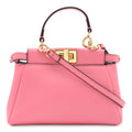 Fendi Micro Peekaboo Mini Bag 2-Way Crossbody Leather Pink Gold