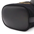 Saint Laurent Paris YSL Rive Gauche Bucket Bag Drawstring Felt Black — view 5