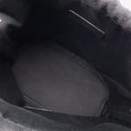 Saint Laurent Paris YSL Rive Gauche Bucket Bag Drawstring Felt Black — view 7