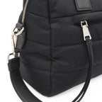 Prada Bomber Mini Boston Bag 2-Way Nylon Leather Nero Black — view 5