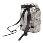 Prada Triangle Logo Backpack Shoulder Bag Nylon Metallic Silver — view 2