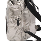Prada Triangle Logo Backpack Shoulder Bag Nylon Metallic Silver — view 7