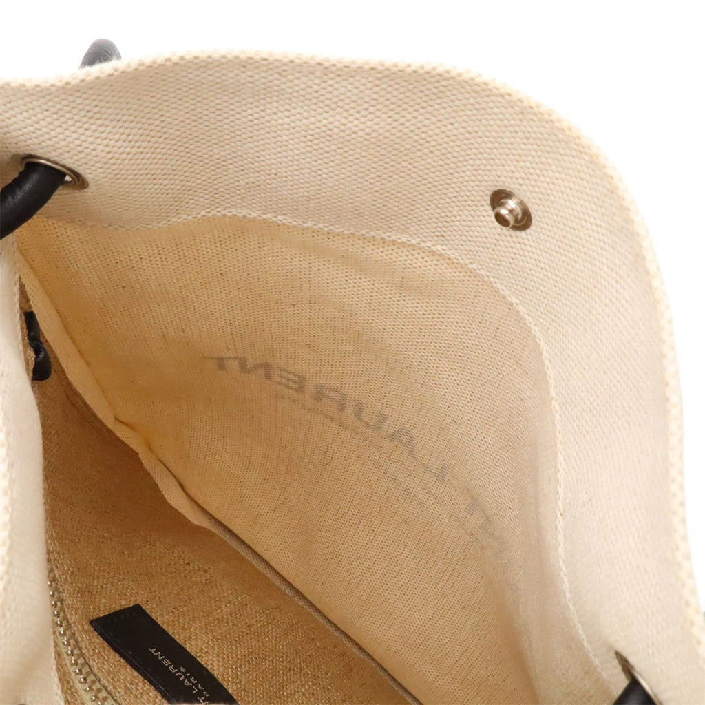 Saint Laurent Paris University Flat Shoulder Bag 2-Way Backpack Canvas Beige — view 7